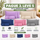 PAGUE 3 LEVE 5 — Kit 5 Jogos de Cama 3 Peças, Lençol 400 Fios com Elástico