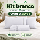 PAGUE 3 LEVE 5 — Kit 5 Jogos de Cama 3 Peças, Lençol 400 Fios com Elástico