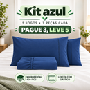 PAGUE 3 LEVE 5 — Kit 5 Jogos de Cama 3 Peças, Lençol 400 Fios com Elástico