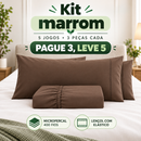 PAGUE 3 LEVE 5 — Kit 5 Jogos de Cama 3 Peças, Lençol 400 Fios com Elástico